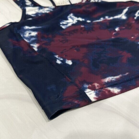 The Upside Women's Blue & Purple Royal Tie Dye Inge Cropped Tank Top Size 4 - Picture 4 of 8